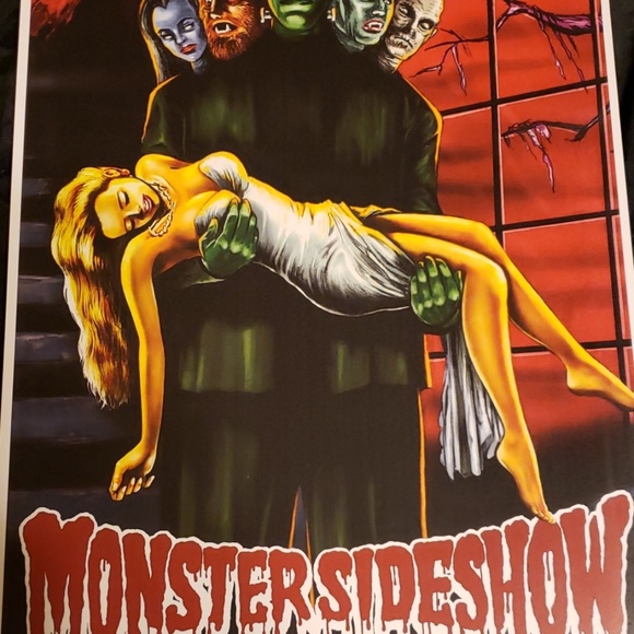 Too Fast Monster Sideshow The House Of Darkness 11"x17" Tattoo Art Lithograph - Picture 3 of 4